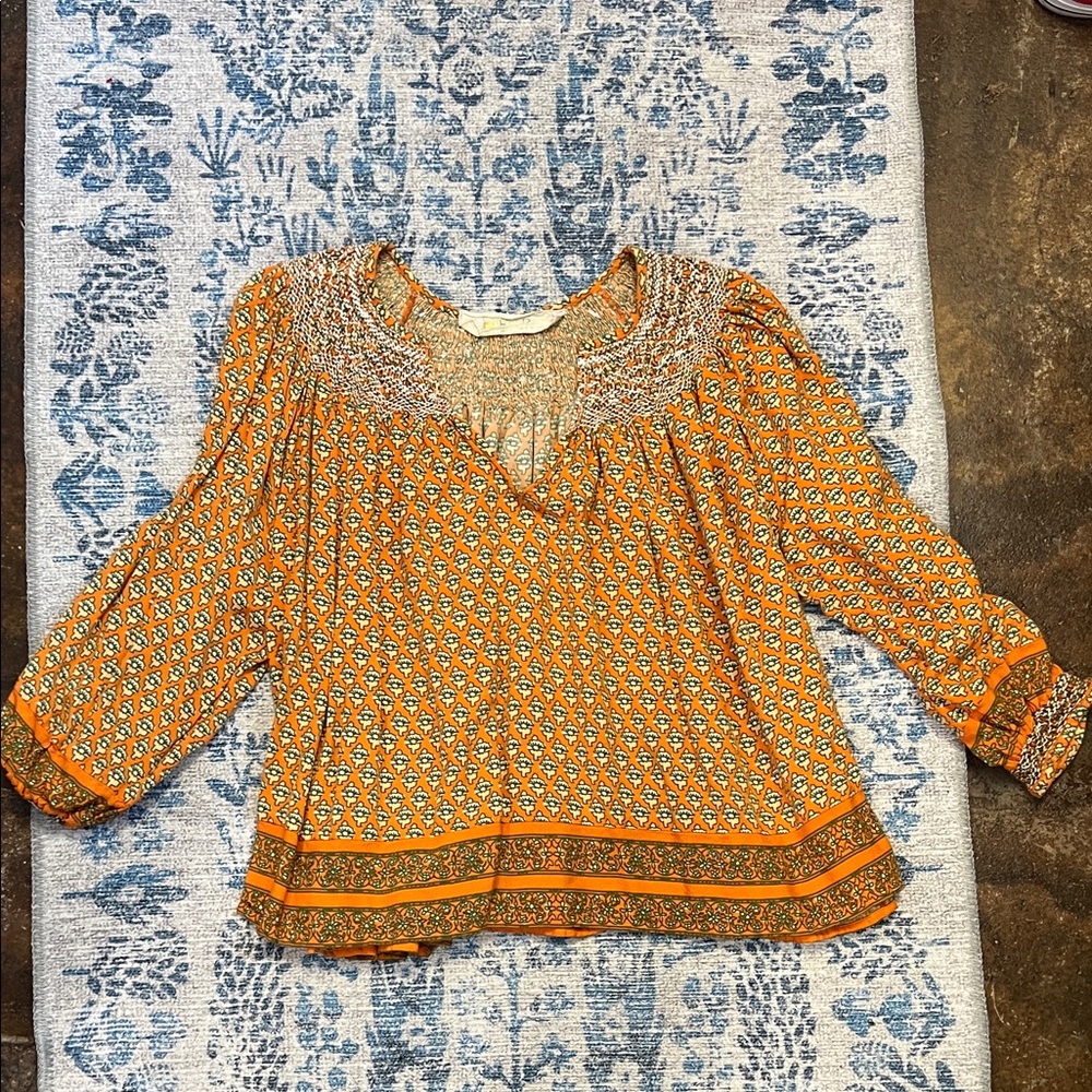 Jen’s Pirate Booty boho block print style top